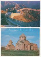 12 db MODERN ázsiai város képeslap: Kósa Géza, a Vácrátóti Botanikus Kert igazgatója által küldött levelek ázsiai útjáról: Észak-Korea, Kína stb.