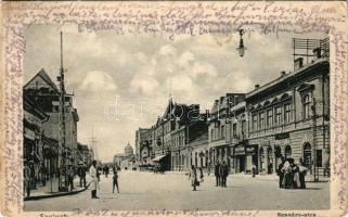 1915 Szolnok, Szapáry utca, zsinagóga, Szigeti Henrik üzlete. Gettler József kiadása (EK)