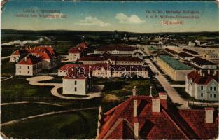 1917 Hajmáskér, Cs. és kir. tüzérségi lövőiskola, látkép a víztoronyból (kopott sarkak / worn corners)