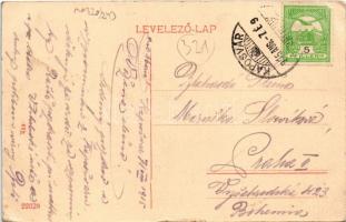 1915 Kaposvár, Korona szálloda és utca, Hegyi József, Kertész Lajos üzlete (gyűrődés / crease)