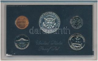 Amerikai Egyesült Államok 1970S. 1c-1/2$ (5xklf) műanyag tokban, tanúsítvánnyal T:AU (eredetileg PP)...