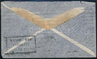 1937 Légi levél 3 klf V. György bélyeggel bérmentesítve, ezekkel a kiadásokkal ritka! "BRADFORD...