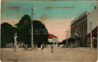 1915 Nagykanizsa, Eötvös tér, régi főgimnázium, Köhler Testvérek üzlete. Mair József kiadása (felületi sérülés / surface damage)