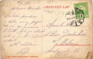 1915 Nagykanizsa, Eötvös tér, régi főgimnázium, Köhler Testvérek üzlete. Mair József kiadása (felüle...