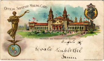 1901 Buffalo (New York), Machinery and Transportation Building. Gies &amp; Co. litho (EB)