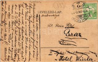 1911 Visegrád, vár. Philipp &amp; Kramer Wien CV-6. s: F. Kopallik (EK)