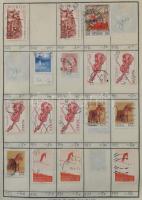 Kb 4.500-5.000 db bélyeg 5 db cserefüzetben, benne Olaszország, angol gyarmatok, Belgium, Hollandia, Norvégia