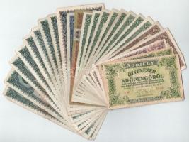 Vegyes, 25db-os magyar bankjegy tétel, benne: 1946. 50.000-100.000AP (3xklf) + 1945-1946. 10.000-100.000.000P (14xklf) + 1946. 100.000.000MP (8x) T:VG-F