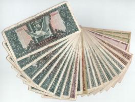Vegyes, 25db-os magyar bankjegy tétel, benne: 1946. 50.000-100.000AP (3xklf) + 1945-1946. 10.000-100...