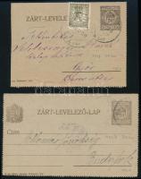 1914-1920 9 db díjjegyes zárt levelezőlap, a legtöbb futott