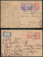 1920 6 db 10f díjjegyes levelezőlap díjkiegészítésekkel