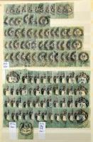 1867-1898 kb 600 db okmánybélyeg A4-es berakóban, sok variációval, kutatáshoz kiváló anyag