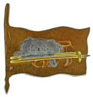 1914-1918. "32" Harminckettedik honvéd gyalogezred zománcozott sapkajelvénye (26x26mm) T:A...