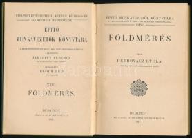 Petrovácz Gyula: Földmérés. Építő munkavezetők könyvtára XXVI. kötet. Bp., 1914, Ifj. Nagel Ottó, 12...