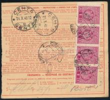 1940 Csomagszállító 8 db bélyeggel