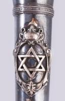 Törös bot. Dávid csillaggal és orosz cári sassal, ezüst (Ag) markolattal. 1884. Oroszország, Jelzett...