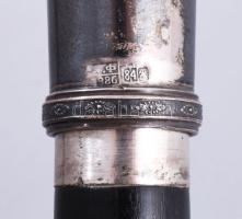 Törös bot. Dávid csillaggal és orosz cári sassal, ezüst (Ag) markolattal. 1884. Oroszország, Jelzett...