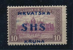 SHS 1919 Parlament 10K Bodor vizsgálójellel Certificate: Zrinjscak