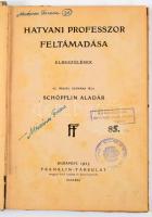 Schöpflin Aladár: Hatvani professzor feltámadása. Bp., 1923, Franklin. Félvászon kötés, kopottas áll...