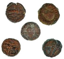 Római Birodalom vegyes 5db-os bronz egyiptomi érmetétel T:VF,F Roman Empire 5pcs mixed Egyptian bronze coin lot C:VF,F