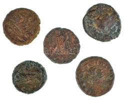 Római Birodalom vegyes 5db-os bronz egyiptomi érmetétel T:VF,F Roman Empire 5pcs mixed Egyptian bronze coin lot C:VF,F