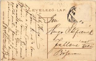 1916 Kaposvár, Korona utca, Korona szálloda, Gulyás Gyula, Krausz Géza üzlete. Hirsch Zsigmond kiadá...