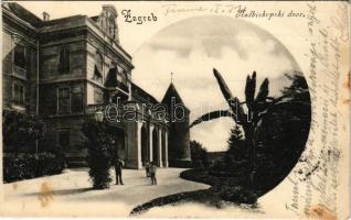 1903 Zagreb, Zágráb; Nadbiskupski dvor / érseki palota. Dr. Cholnoky Jenőnének címezve / archbishop's castle (fl)