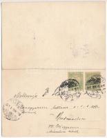 1902 Zagreb, Zágráb; Prvostolna crkva. Jul. Hühn / katedrális. 2-részes kihajtható panorámalap / cat...