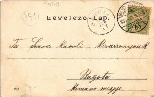 1905 Budapest II. Hűvösvölgy, villamos vasút végállomása. Schwarz J. kiadása (fa)