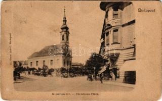 Budapest I. Krisztina tér, templom, vendéglő. étterem. Ganz Antal 61. (kopott sarkak / worn corners)