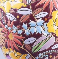 Virágos art deco Mikado váza Boch &amp; Fréres, Belgium cca 1920. Dekorterv: Raymond Chevallier....