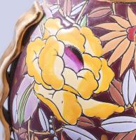 Virágos art deco Mikado váza Boch &amp; Fréres, Belgium cca 1920. Dekorterv: Raymond Chevallier....