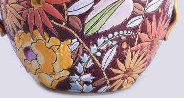 Virágos art deco Mikado váza Boch &amp; Fréres, Belgium cca 1920. Dekorterv: Raymond Chevallier....