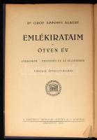 Dr. Gróf Apponyi Albert: Emlékirataim. Ötven év. Ifjúkorom - Huszonöt év az ellenzékben. Bp., (1922)...