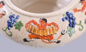 Villeroy &amp; Boch bólés készlet plasztikus ördög-figurás díszítéssel. Art deco, ca 1920.. Kíná...