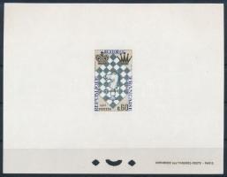 Franciaország 1966 Sakk vágott de luxe blokk