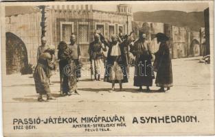 1922 Mikófalva, Passió-játékok 1922-ben, a Synhedrion. Amster-Strelisky Mór photo (EK)