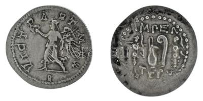 Római Köztársaság Q. Caecilius Metellus Pius Kr.u. 80-ban vert ezüstdénárja alapján készült modern f...