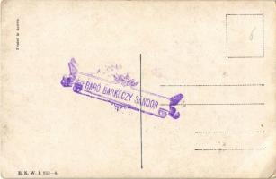 'Militärkapelle' / K.u.K. military band, humour. B.K.W.I. 953-4. s: Schönpflug + "Bár...