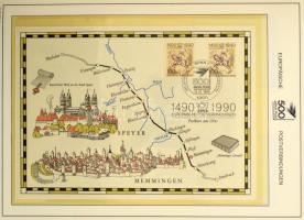 NSZK összeállítás a 80-90-es évekből Leuchtturm albumlapokon, Schaubek rugós borítóval, benne bélyegek, alkalmi borítékok, FDC-k