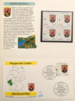 NSZK összeállítás a 80-90-es évekből Leuchtturm albumlapokon, Schaubek rugós borítóval, benne bélyeg...