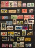 Vegyes külföldi bélyegek nagyalakú 10 lapos berakóban + Schaubek világalbum bélyegekkel, benne magya...