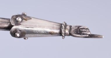 Tóramutató antik orosz ezüst (Ag) 1785. Jelzett AD mesterjegy. szodalit köves berakással. 43 cm , 14...