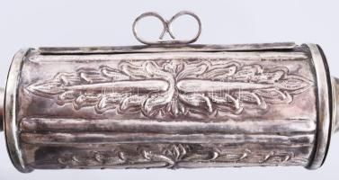 Megilla. Eszter tekercs tartó / Tóratekercstartó antik orosz ezüst ca 1840. Szentpétervár IFA mester...