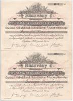 1926. Orosháza "Orosházi Kisbirtokosok Kereskedelmi Részvénytársasága" névre szóló részvén...