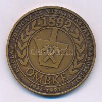 1991. "Dr. Papp Simon - A dunántúli olajvidéki osztály első elnöke / OMBKE - Kőolaj-, Földgáz és Vízbányászati Szakosztály 1941-1991" bronz emlékérem (42,5mm) T:UNC