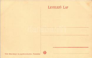 Temesvár, Timisoara; Szeminárium, villamos, Gresham kávéház, Tóth Béla üzlete és saját kiadása / sem...