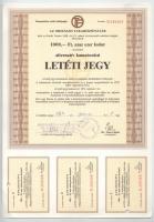 Vegyes 8db-os részvény és értékpapír tétel, benne: Gönc és Vidéke Szövetkezeti Takarékpénztár részvé...