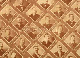 cca 1900-1910 Bp., Nyugati pályaudvar állomás tisztviselői és hivatalnokai (köztük Haviár György főe...