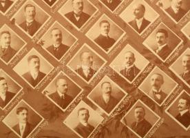 cca 1900-1910 Bp., Nyugati pályaudvar állomás tisztviselői és hivatalnokai (köztük Haviár György főe...